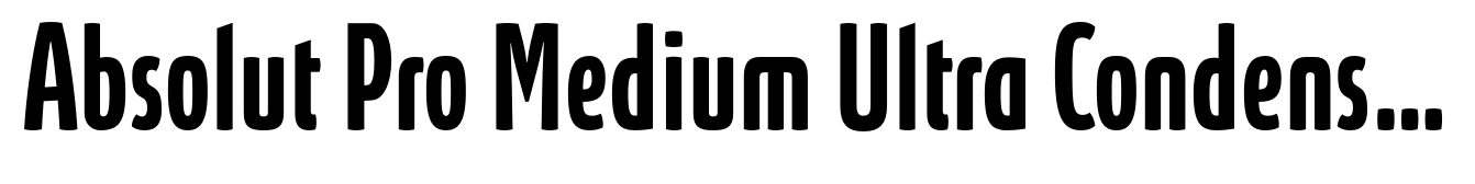 Absolut Pro Medium Ultra Condensed Upright Italic